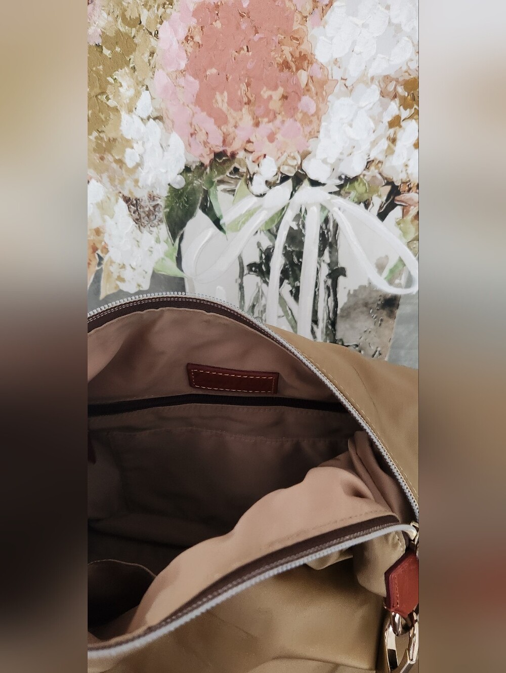 Dooney & Bourke Tan Shoulder Bag with Brown Strap - Picture 8 of 10